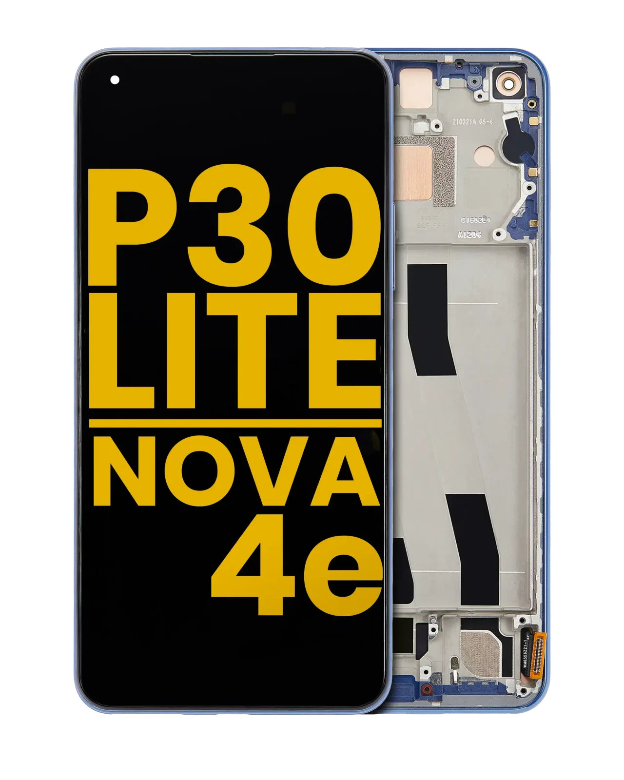 LCD Assembly With Frame For Huawei P30 Lite / Nova 4e (Refurbished) (4GB RAM) (Peacock Blue)