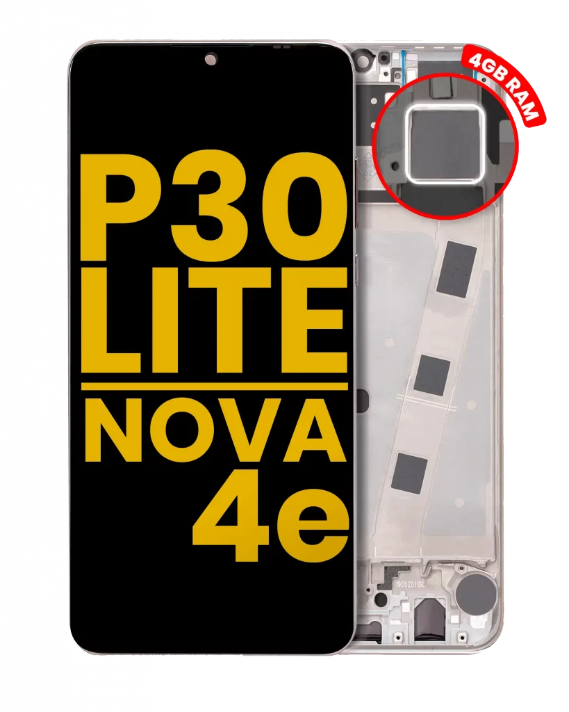 LCD Assembly With Frame For Huawei P30 Lite / Nova 4e (Refurbished) (4GB RAM) (Pearl White)