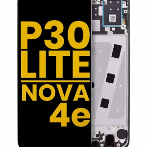 LCD Assembly With Frame For Huawei P30 Lite (2019) / Nova 4e (4GB RAM) (Refurbished) (Midnight Black)