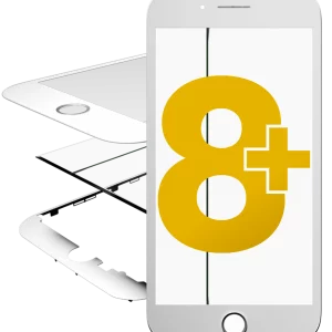 Glass with Frame / OCA / Polarizer Pre-Installed For iPhone 8 Plus (White)