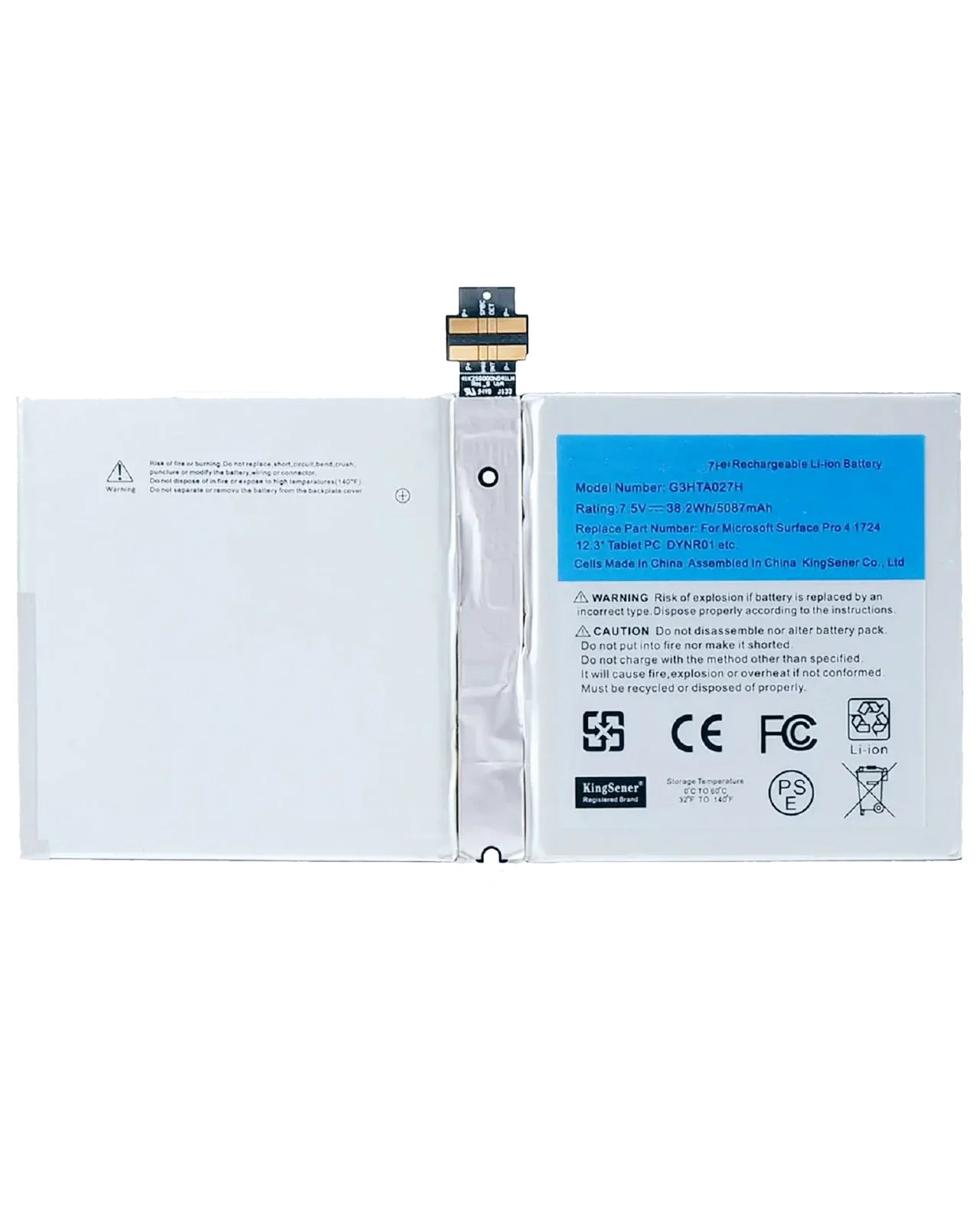 Replacement Battery For Microsoft Surface Pro 4 (1724) (G3HTA027H)