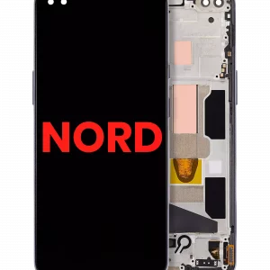 OLED Assembly With Frame For OnePlus Nord (Aftermarket Plus) (Gray Onyx)