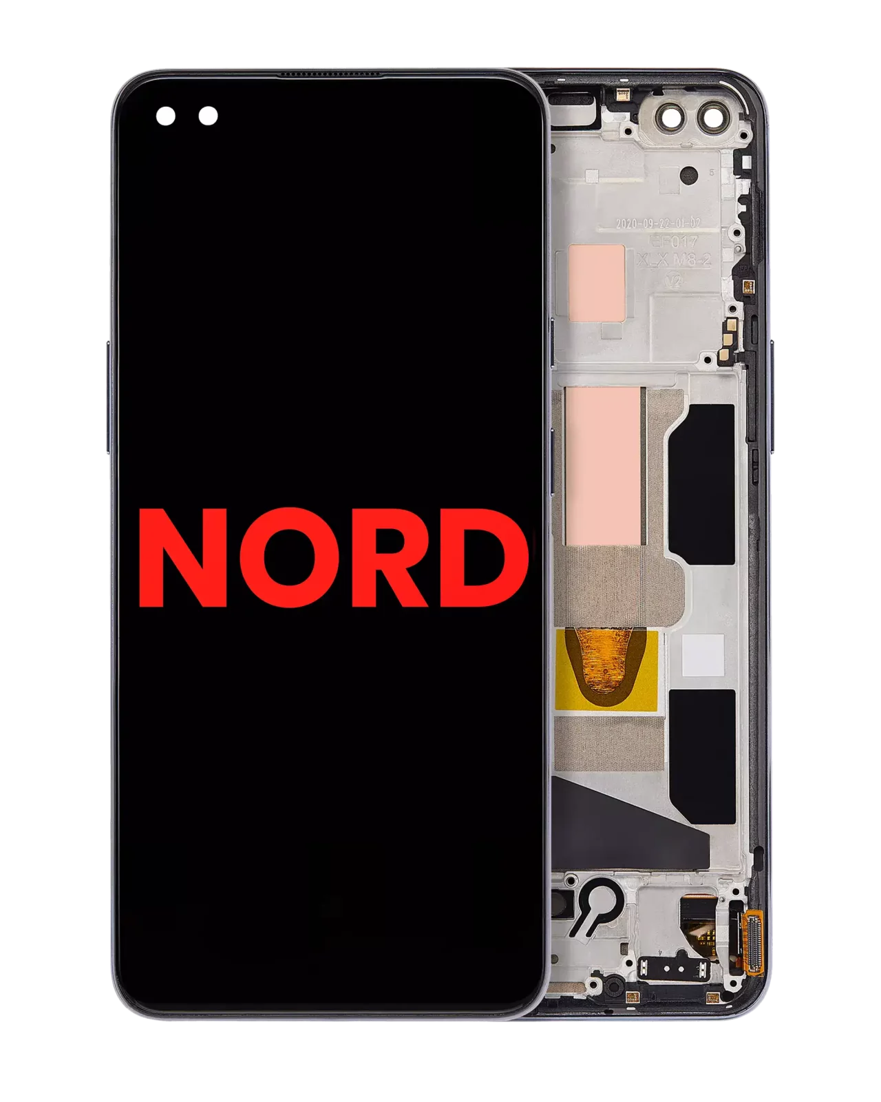 OLED Assembly With Frame For OnePlus Nord (Aftermarket Plus) (Gray Onyx)