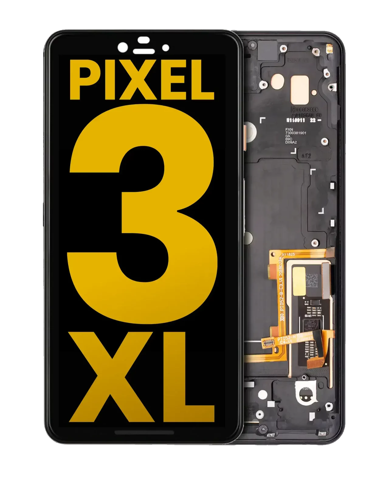OLED Assembly With Frame For Google Pixel 3 XL (Refurbished) (Just Black)
