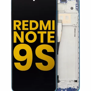 LCD Assembly With Frame For Xiaomi Redmi Note 9S (Refurbished) (Aurora Blue)