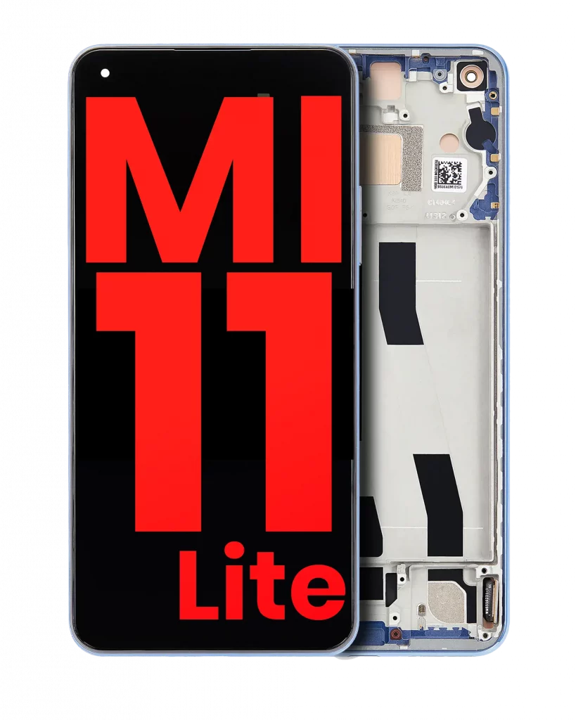 OLED Assembly With Frame For Xiaomi Mi 11 Lite / Xiaomi Mi 11 Lite 5G (Aftermarket Plus) (Bubblegum Blue)