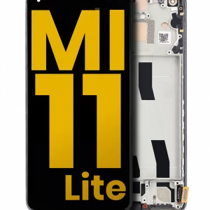 OLED Assembly With Frame For Xiaomi Mi 11 Lite / Xiaomi Mi 11 Lite 5G (Refurbished) ( Boba Black)