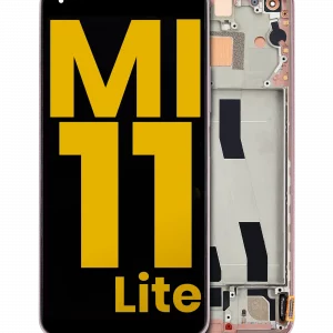 OLED Assembly With Frame For Xiaomi Mi 11 Lite / Xiaomi Mi 11 Lite 5G (Refurbished) (Peach Pink)