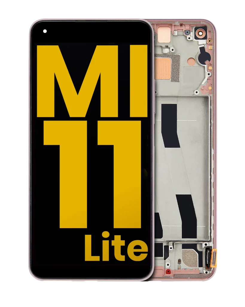 OLED Assembly With Frame For Xiaomi Mi 11 Lite / Xiaomi Mi 11 Lite 5G (Refurbished) (Peach Pink)