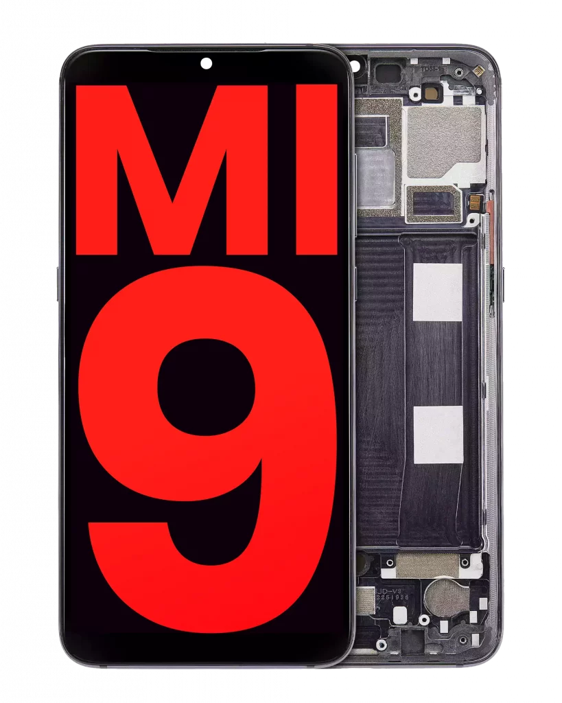 OLED Assembly With Frame For Xiaomi Mi 9 (Aftermarket Plus) (Piano Black)