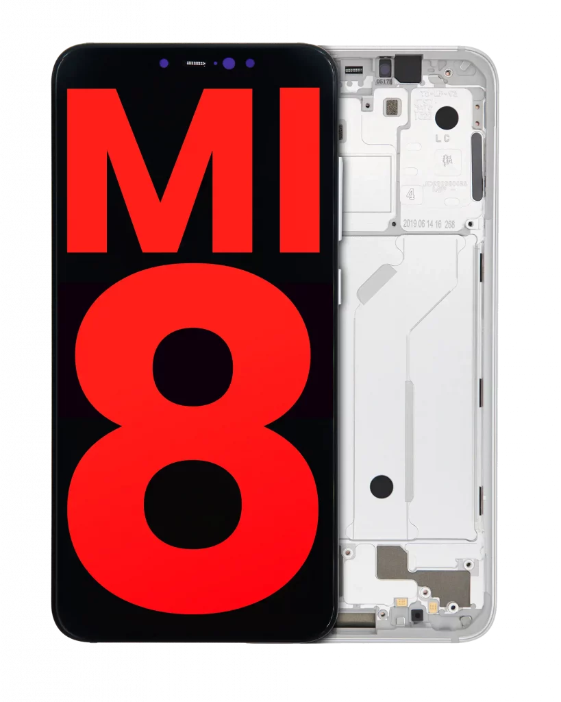 OLED Assembly With Frame For Xiaomi Mi 8 (Aftermarket Plus) (White)