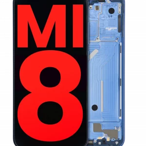 OLED Assembly With Frame For Xiaomi Mi 8 (Aftermarket Plus) (Blue)