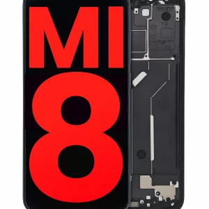 OLED Assembly With Frame For Xiaomi Mi 8 (Aftermarket Plus) (Black)