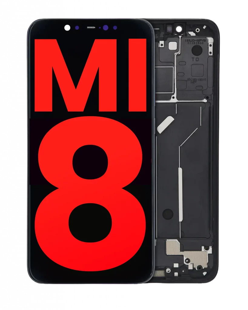 OLED Assembly With Frame For Xiaomi Mi 8 (Aftermarket Plus) (Black)