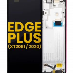 OLED Assembly With Frame For Motorola Moto Edge Plus (XT2061 / 2020) (Refurbished) (Black)