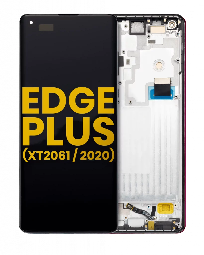 OLED Assembly With Frame For Motorola Moto Edge Plus (XT2061 / 2020) (Refurbished) (Black)