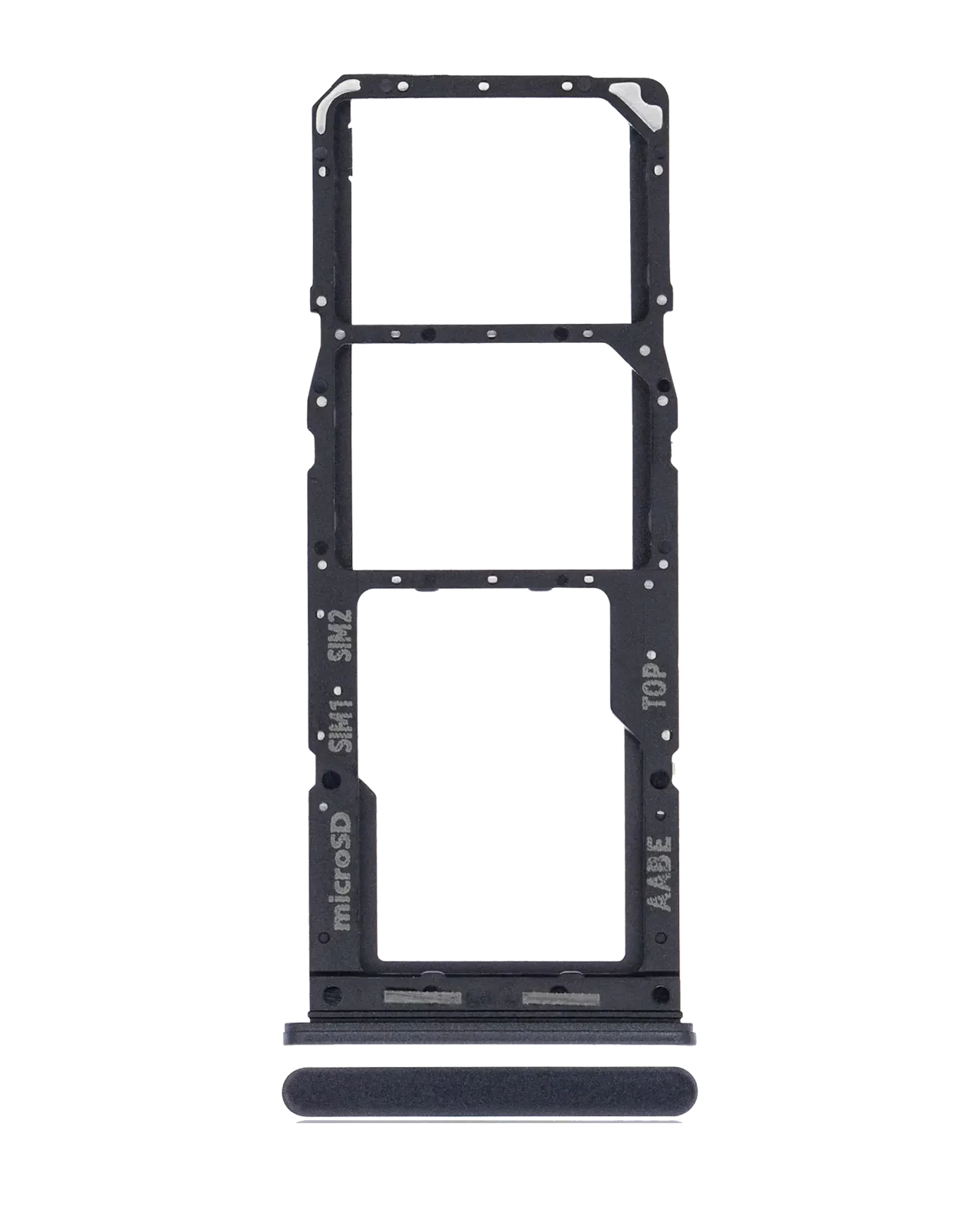 Dual Sim Card Tray For Samsung Galaxy A12 (A125 / 2020) (Black)