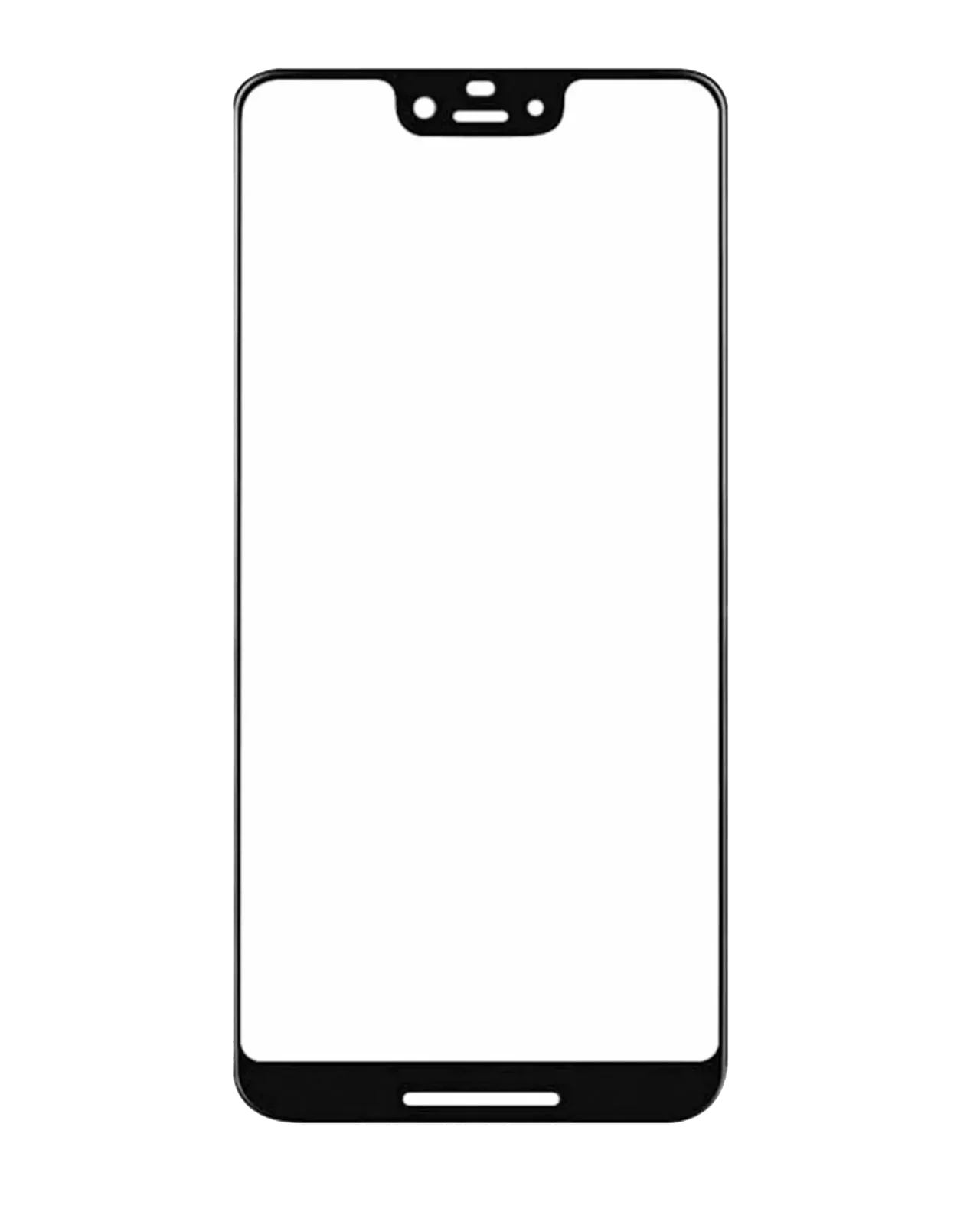 Front Cover Glass For Google Pixel 3 XL (Black)