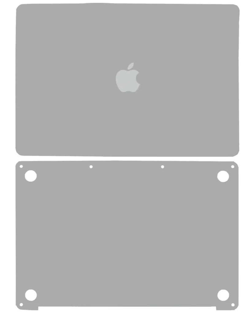 2 in 1 (Top and Bottom) Skin For MacBook Pro 13" A2289 (2020) / A2338 (2020) / (Space Gray)