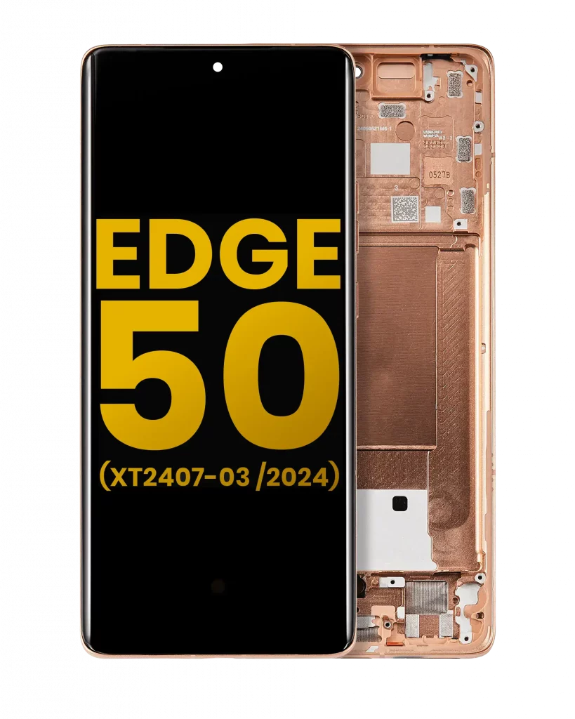 OLED Assembly With Frame For Motorola Moto Edge 50 (XT2407-3 / 2024) (Refurbished) (Peach Fuzz)