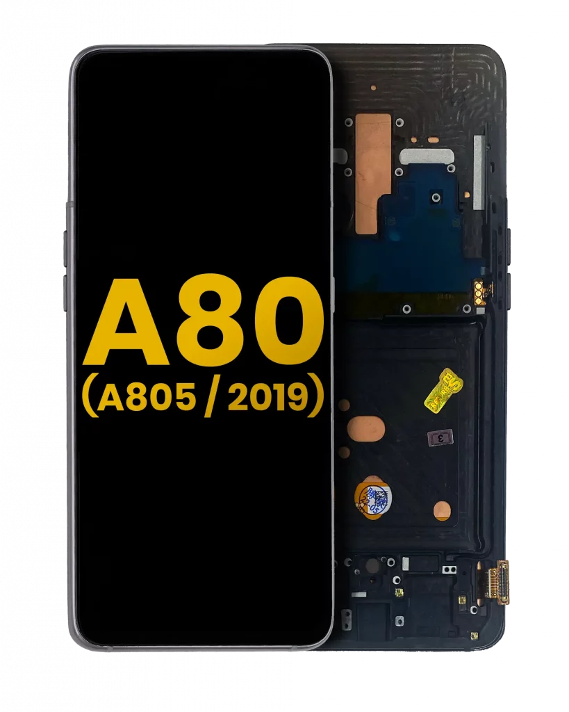 OLED Assembly With Frame For Samsung Galaxy A80 (A805 / 2019) (Refurbished) (Phantom Black)