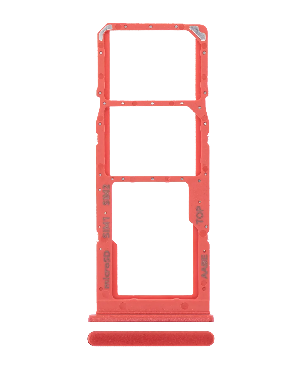 Dual Sim Card Tray For Samsung Galaxy A12 (A125 / 2020) (Red)