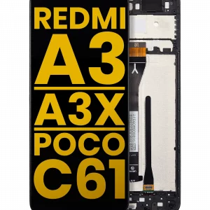 LCD Assembly With Frame For Xiaomi Redmi A3 / A3x / Poco C61 (Refurbished) (All Colors)