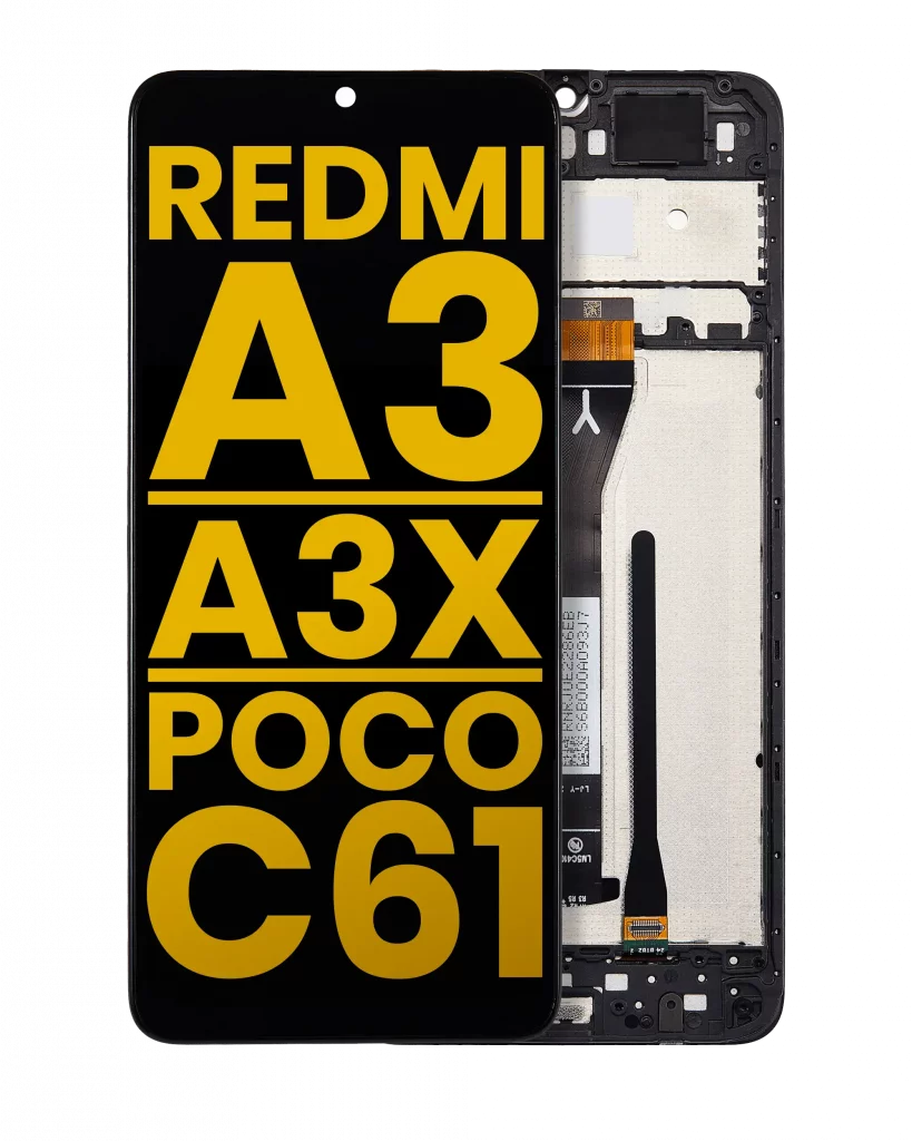 LCD Assembly With Frame For Xiaomi Redmi A3 / A3x / Poco C61 (Refurbished) (All Colors)