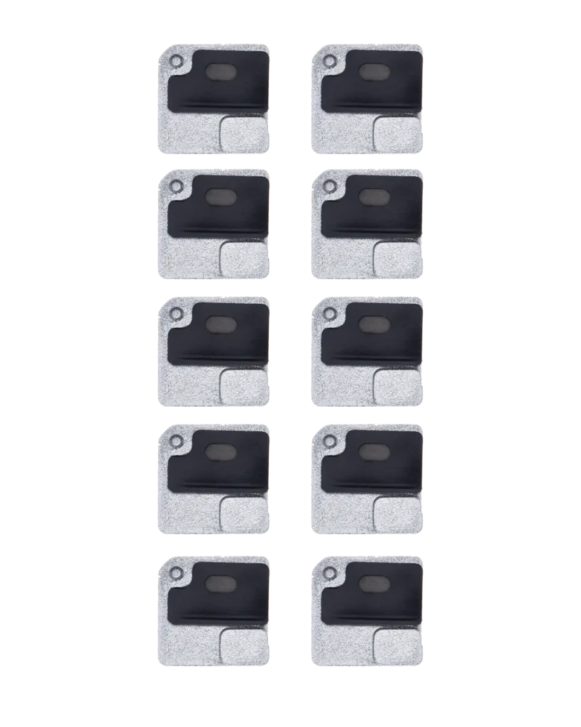 Flash Light / Power Flex Bracket With Microphone Mesh For iPhone 12 (White) (10 Pack)