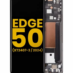 OLED Assembly With Frame For Motorola Moto Edge 50 (XT2407-3 / 2024) (Refurbished) (Koala Gray)