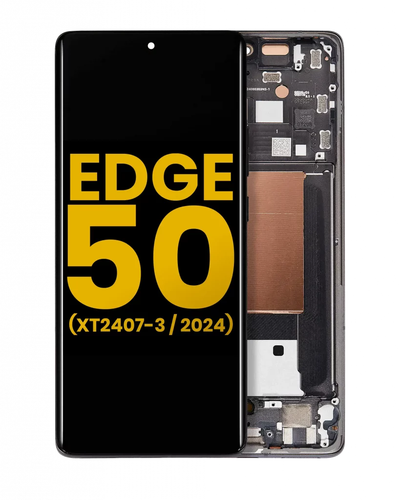 OLED Assembly With Frame For Motorola Moto Edge 50 (XT2407-3 / 2024) (Refurbished) (Koala Gray)