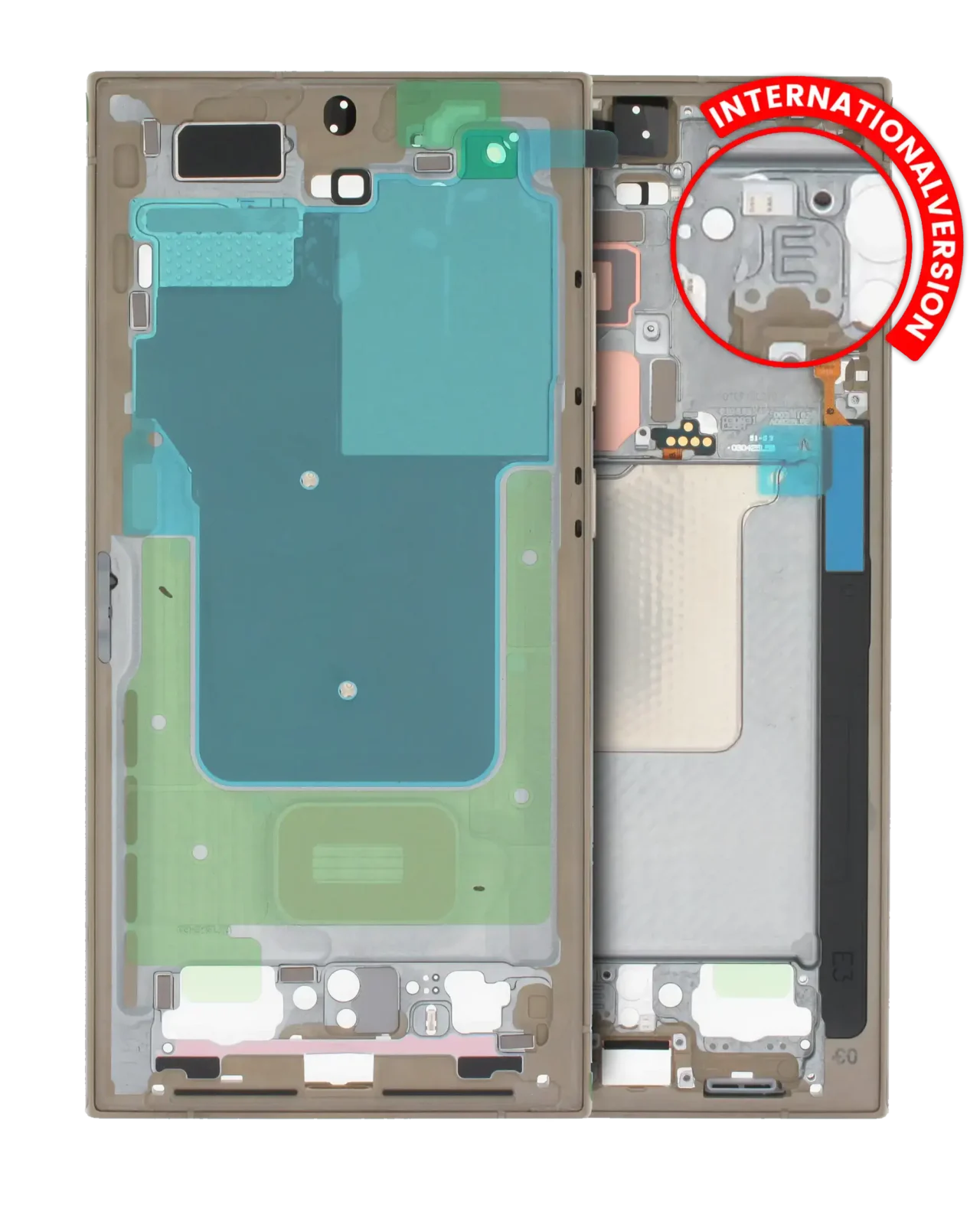 Mid-Frame Housing For Samsung Galaxy S24 Ultra 5G (International version) (Service Pack) (Titanium Yellow)
