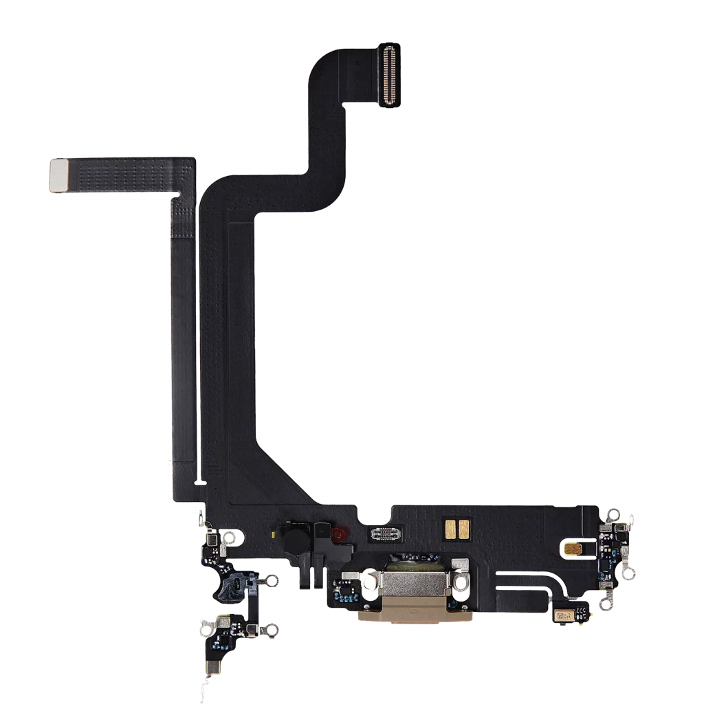 Charging Port Flex Cable For iPhone 14 Pro Max (Premium) (Gold)