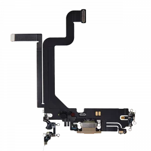 Charging Port Flex Cable For iPhone 14 Pro Max (Premium) (Gold)
