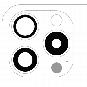 Back Camera Lens (Glass Only) With Adhesive For iPhone 15 Pro (3 Piece Set) (Premium) (10 Pack) (Real Sapphire)