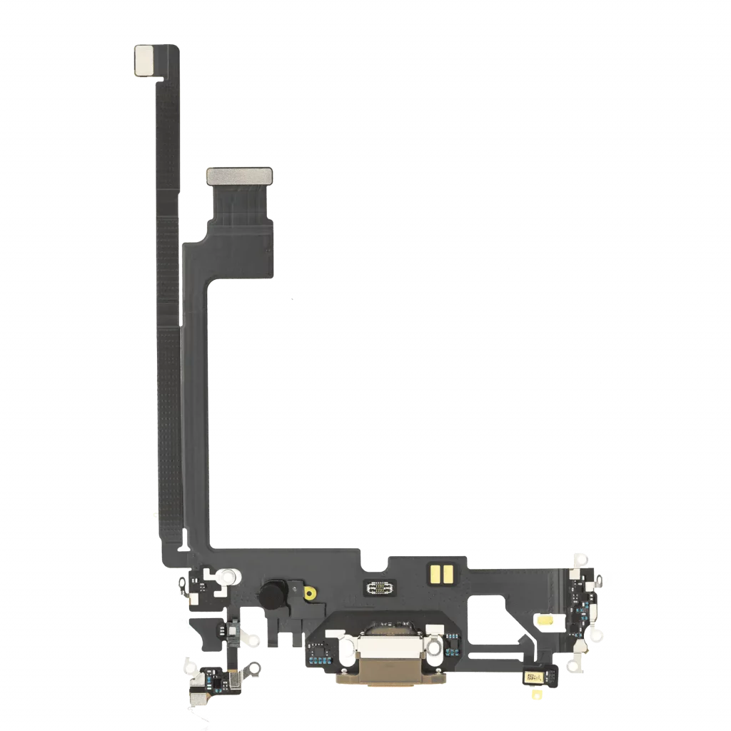 Charging Port Flex Cable For iPhone 12 Pro Max (Used OEM Pull) (Gold)