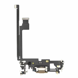 Charging Port Flex Cable For iPhone 12 Pro Max (Used OEM Pull) (Gold)