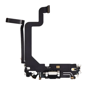 Charging Port Flex Cable For iPhone 14 Pro Max (Used OEM Pull) (Space Black)