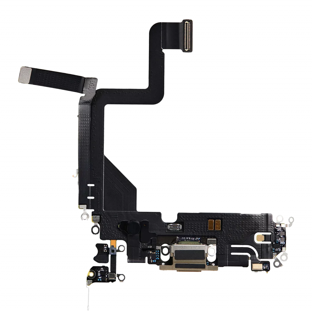Charging Port Flex Cable For iPhone 14 Pro (Premium) (Gold)