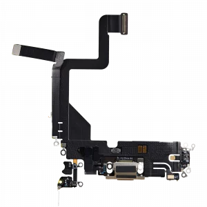 Charging Port Flex Cable For iPhone 14 Pro (Premium) (Gold)