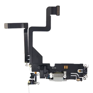 Charging Port Flex Cable For iPhone 14 Pro (Premium) (Silver)