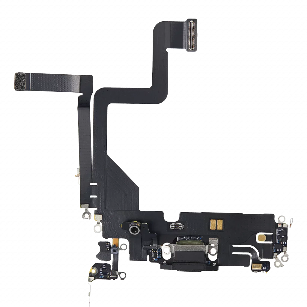 Charging Port Flex Cable For iPhone 14 Pro (Premium) (Space Black)