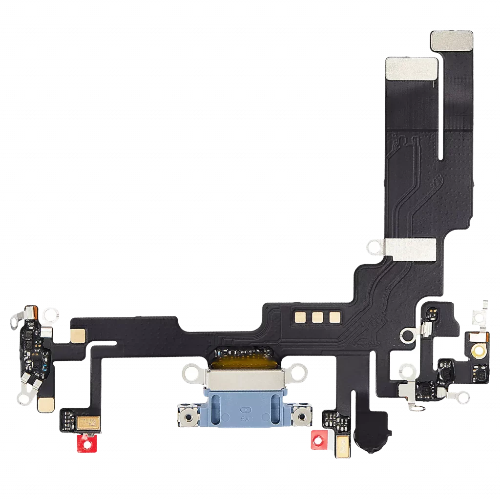 Charging Port Flex Cable For iPhone 14 (Aftermarket Plus) (Blue)
