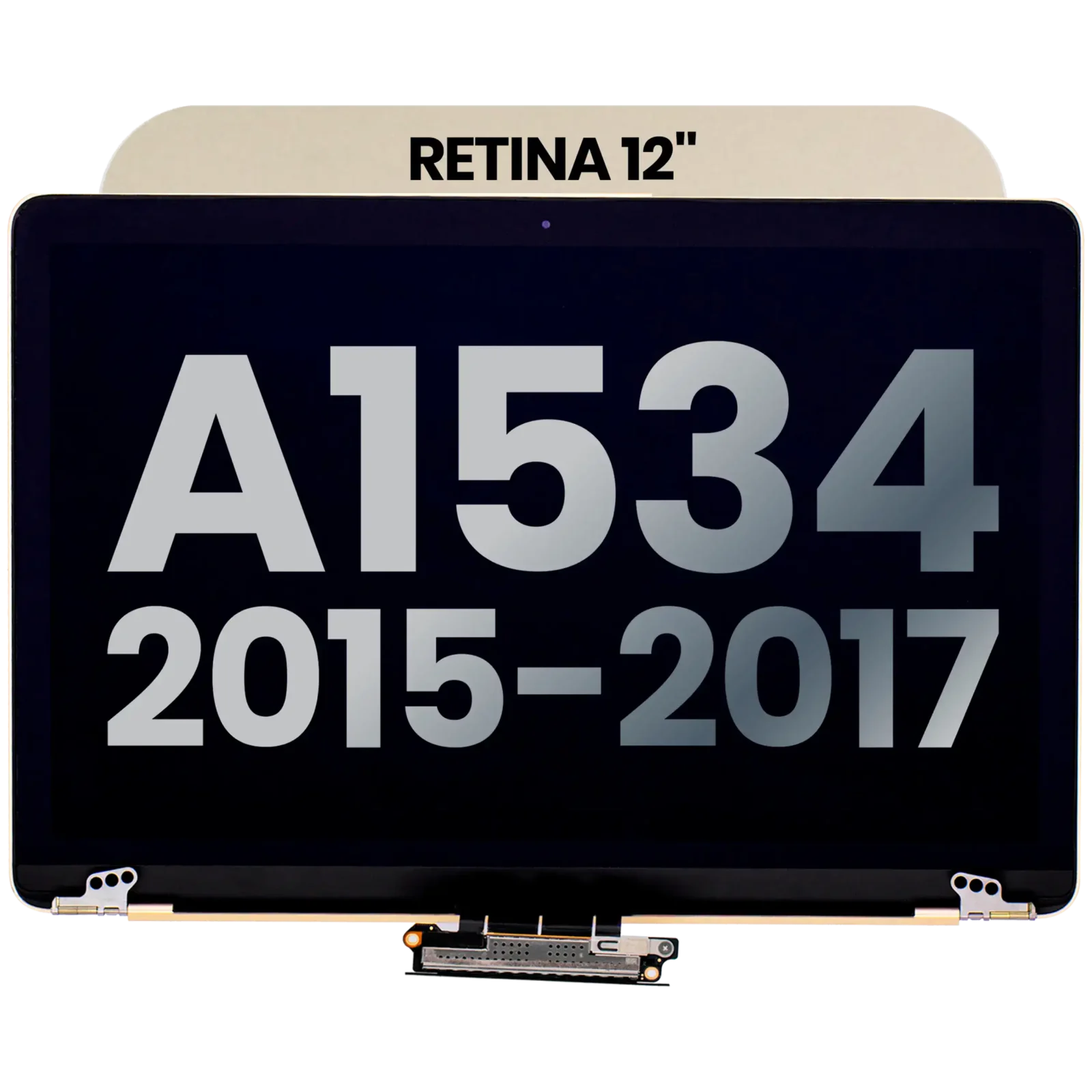 Complete LCD Display Assembly For MacBook 12" A1534 (2015-2017) (Used OEM Pull: Grade A) (Gold)