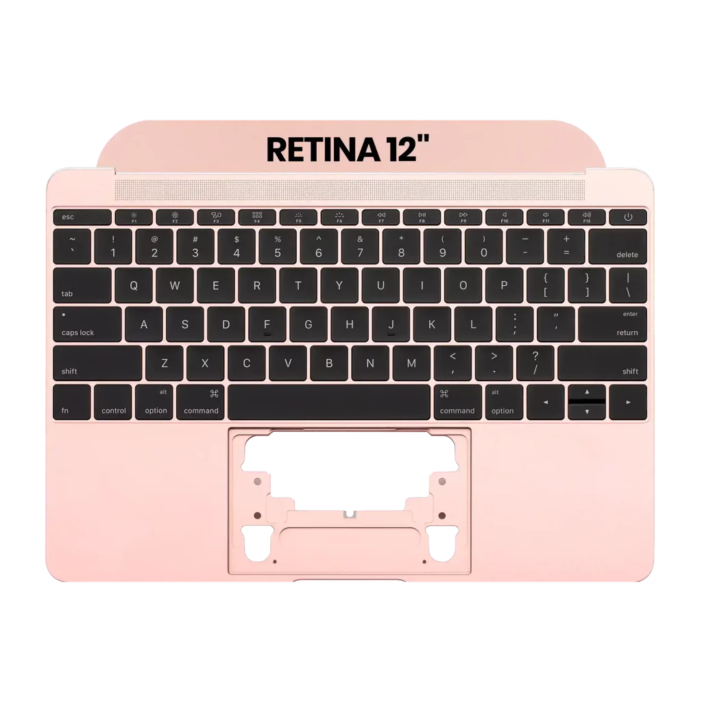 Top Case with Keyboard (ANSI US) and Microphone For MacBook 12" A1534 (2016-2017) (OEM New) (Rose Gold)