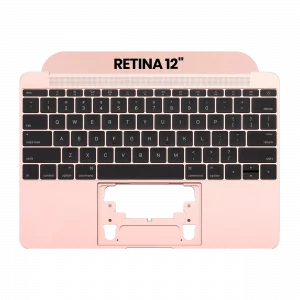 Top Case with Keyboard (ANSI US) and Microphone For MacBook 12" A1534 (2016-2017) (OEM New) (Rose Gold)