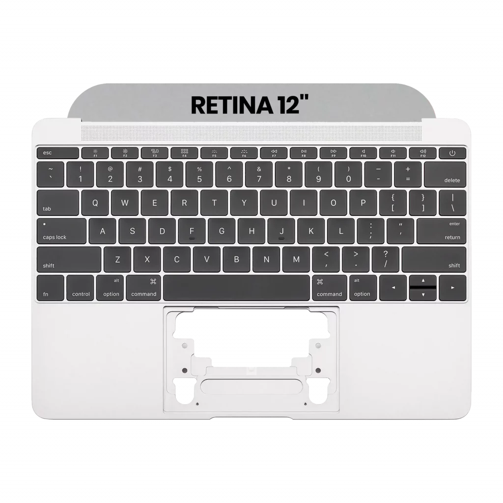 Top Case with Keyboard (ANSI US) and Microphone For MacBook 12" A1534 (2016-2017) (Used OEM Pull: Grade B/C) (Space Gray)