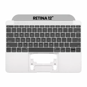 Top Case with Keyboard (ANSI US) and Microphone For MacBook 12" A1534 (2016-2017) (Used OEM Pull: Grade B/C) (Space Gray)