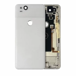 Back Housing W/ Small Components Pre-Installed For Google Pixel 2 (Genuine OEM) (Clearly White)