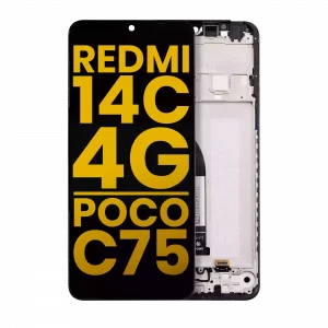 LCD Assembly With Frame For Xiaomi Redmi 14C 4G / Poco C75 (Refurbished) (All Colors)